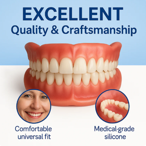 BQYOOM™ Custom-Fit Functional Dentures – Full Set - Image 3