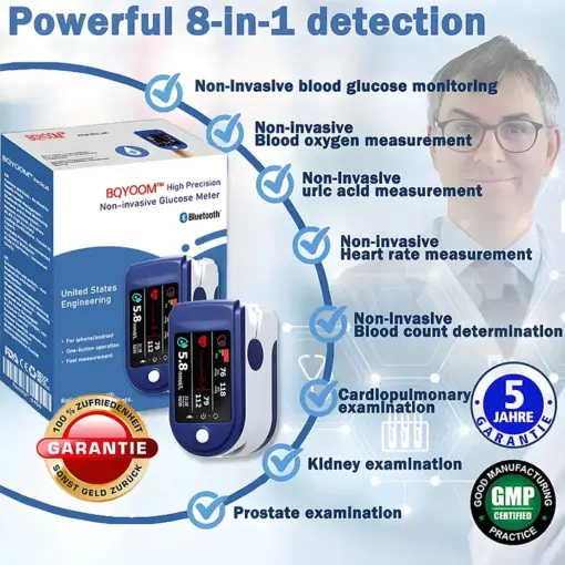 BQYOOM™ High Precision Non-Invasive Blood Glucose Meter - Image 4