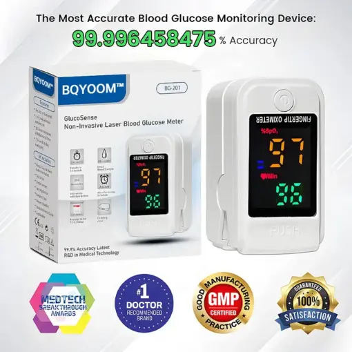 BQYOOM™ BloodMeter Non-Invasive Laser Blood Glucose Meter - Image 3