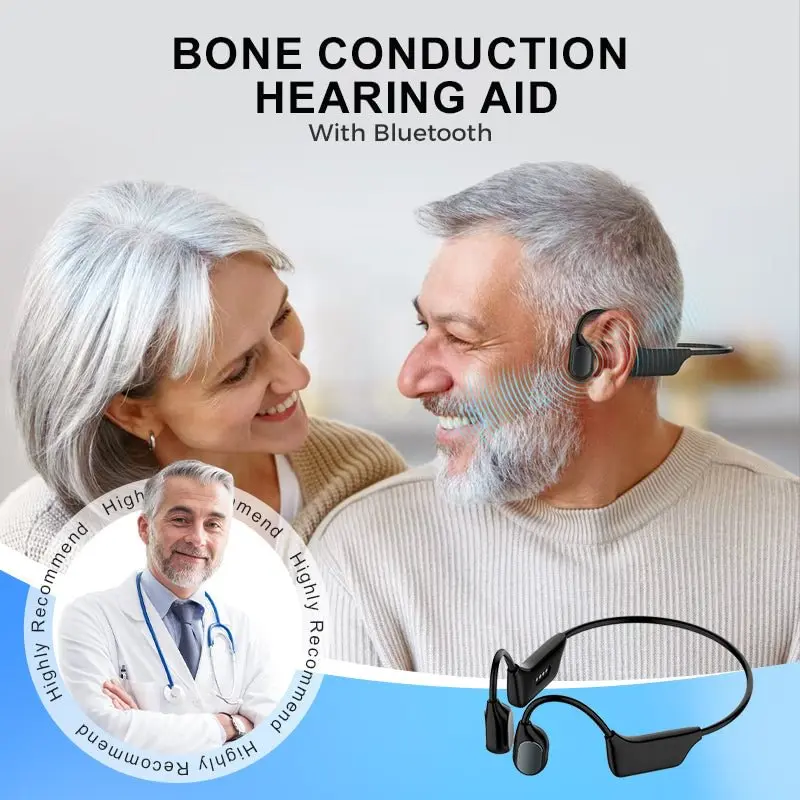 BQYOOM™ Bone Conduction Smart Hearing Aid Bluetooth Earphones