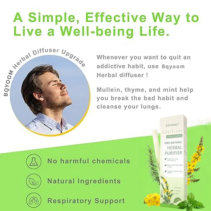 BQYOOM™ Mullein Relaxation Stick Soothes Lungs, Detoxifies, Freshens Breath - Image 3